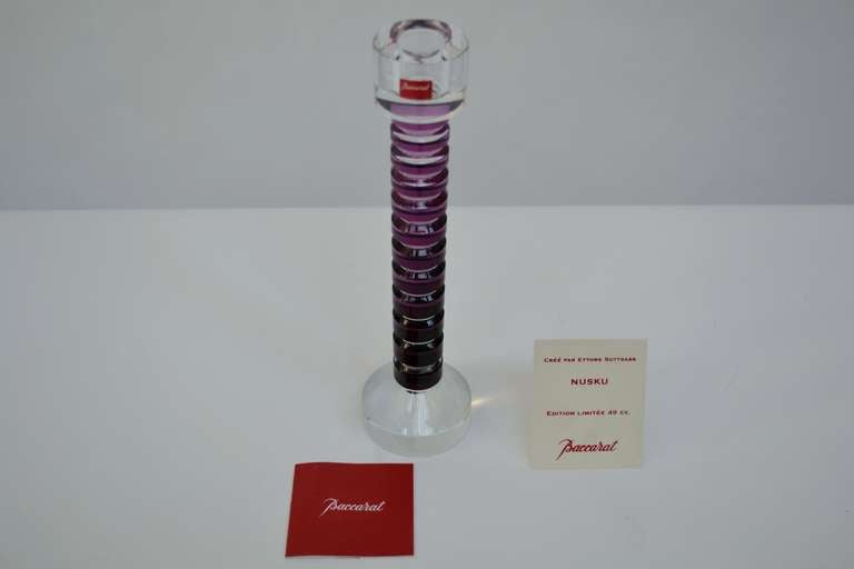 Candleholder Nusku- Limited Edition by Ettore Sottsass In Excellent Condition In Milan, IT