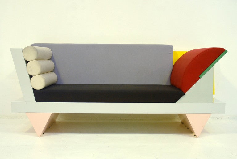 Sofa by Peter Shire production Memphis, Italy