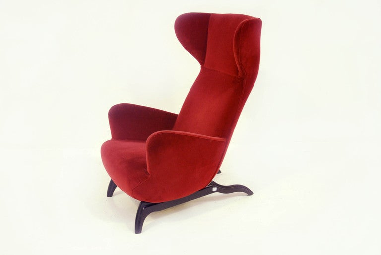 Armchair designer by Carlo Mollino production Zanotta on a project of 1944