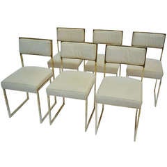 6 Chairs In Brass- Italian Work 70's