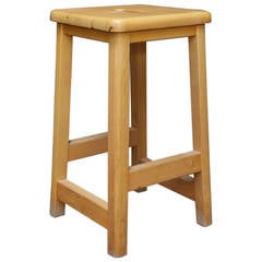 Vintage Maple Stools with Rounded Corners