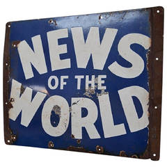 Antique News of the World Sign