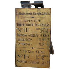 Antique TB Clinic Sign