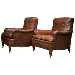 English Leather Armchairs