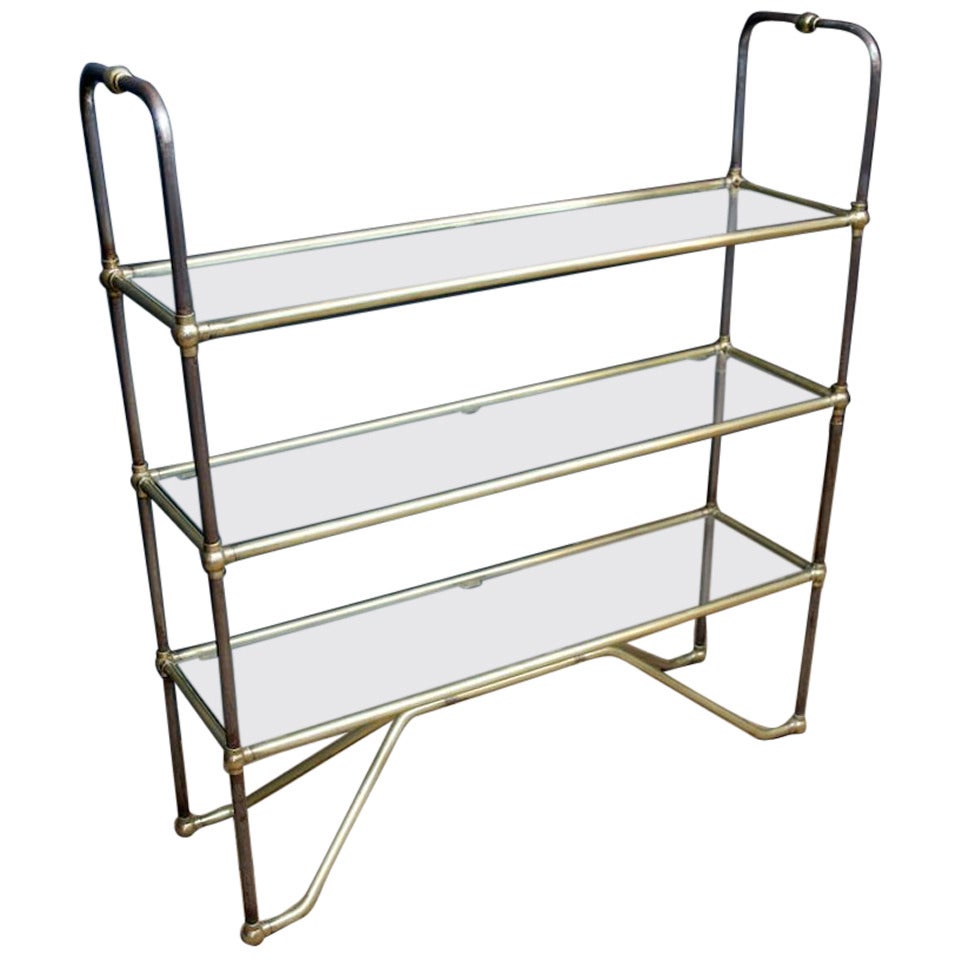 Brass and Steel Shelving