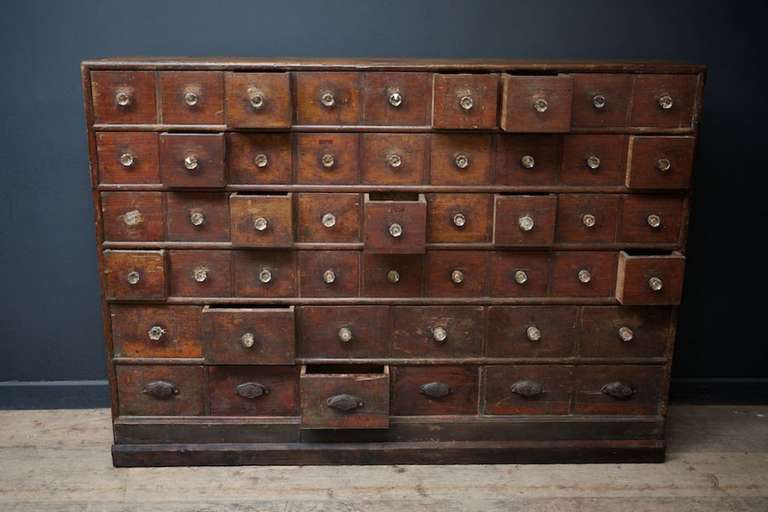 antique seed cabinet