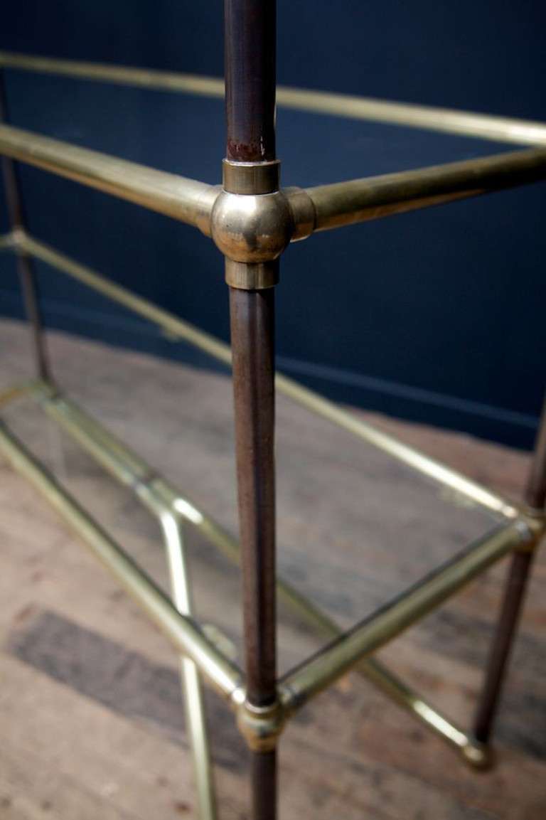 English Brass and Steel Shelving