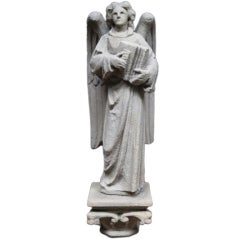 Vintage Winged Angel Statuette 