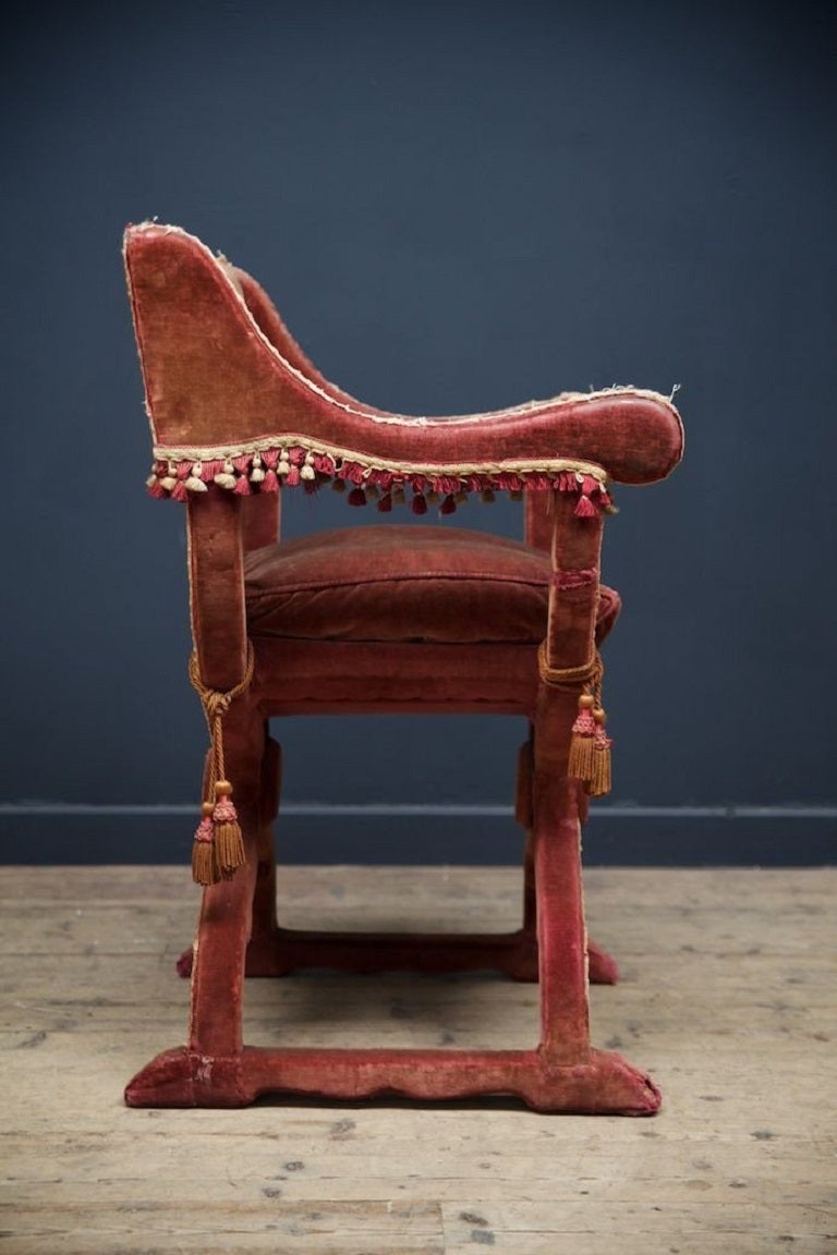 Red Velvet Throne Chair