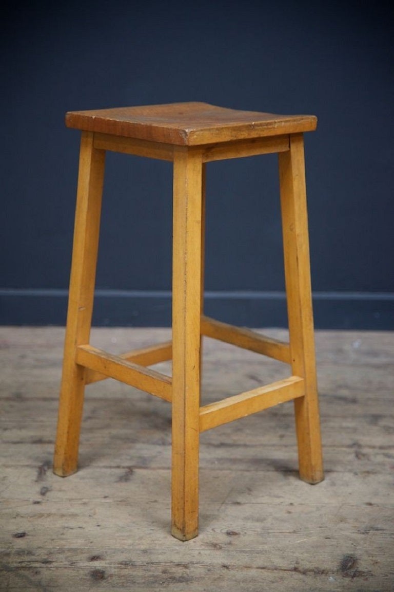 English Square Seat Lab Stools