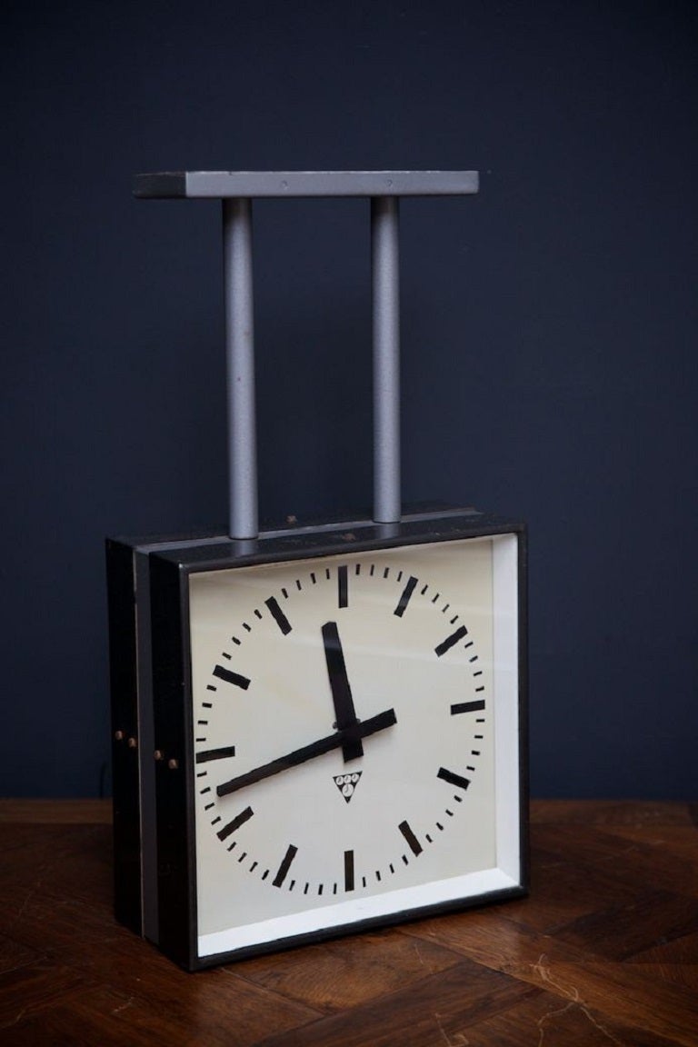 20th Century Double Sided Station Clocks