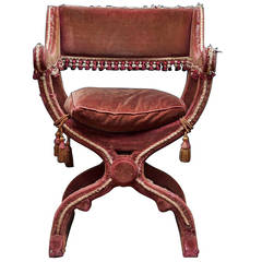 Red Velvet Throne Chair