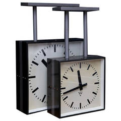Double Sided Station Clocks