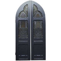 A Pair of 19th Century Gothic Stained glass double doors
