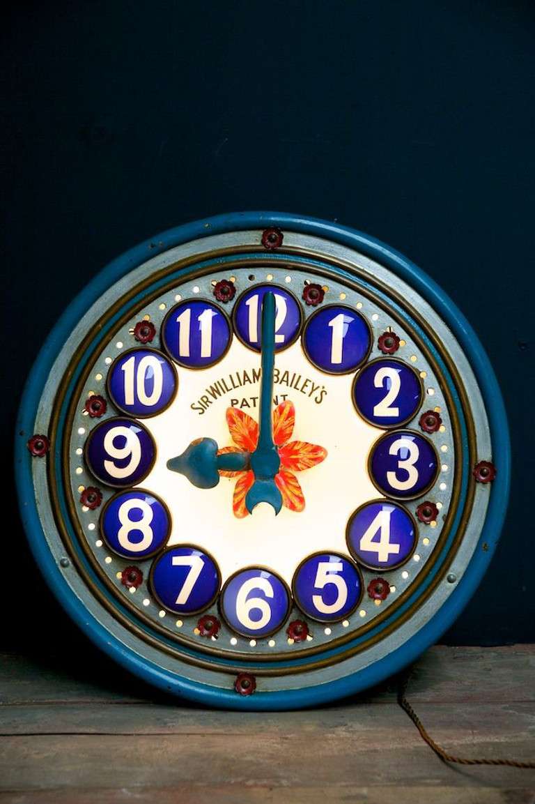 Decorative Enamel Illuminated Clock