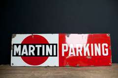 Vintage Enamel Martini Sign