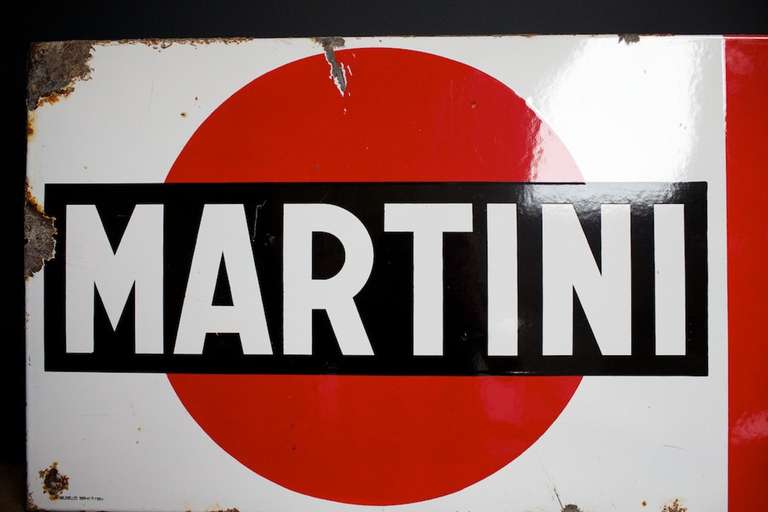 A enamel Martini Parking sign.
Dated 1956. 

 	Continental