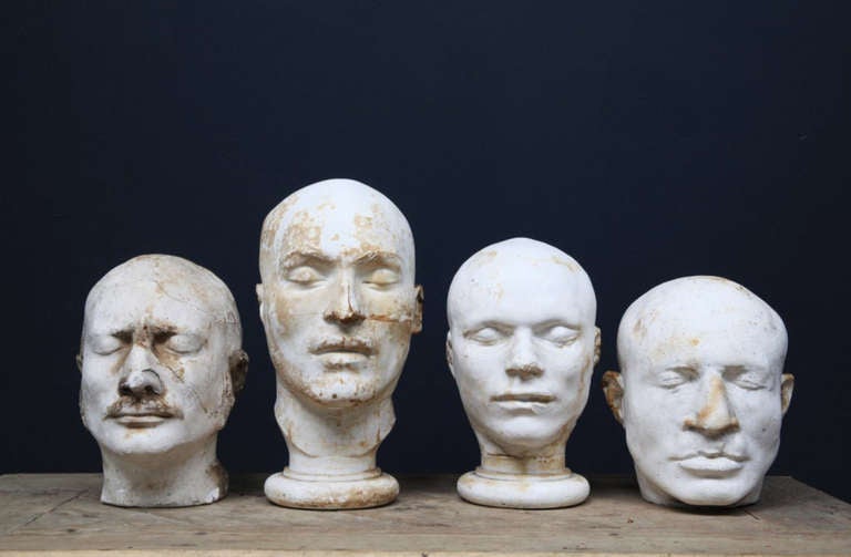 A rare and unique collection of four early prisoner death masks. 

By the eminent phrenologist James De Ville (1777 - 1846), one inscribed to verso 