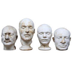 Vintage A Collection of Prisoner Death Masks 