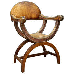 X Frame Arm Chair