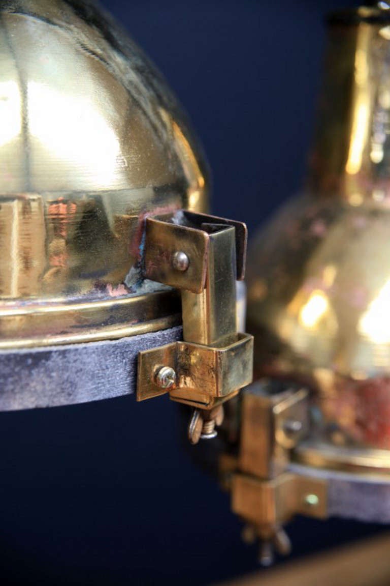 20th Century Brass Cargo Lights