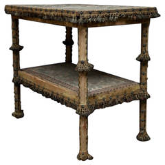 Two-Tier Tapestry Table