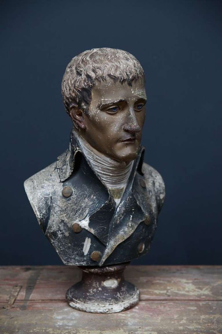 A life size painted plaster bust of the Emporer Naploean.
19th century.
Height: 60 cm Width: 36 cm