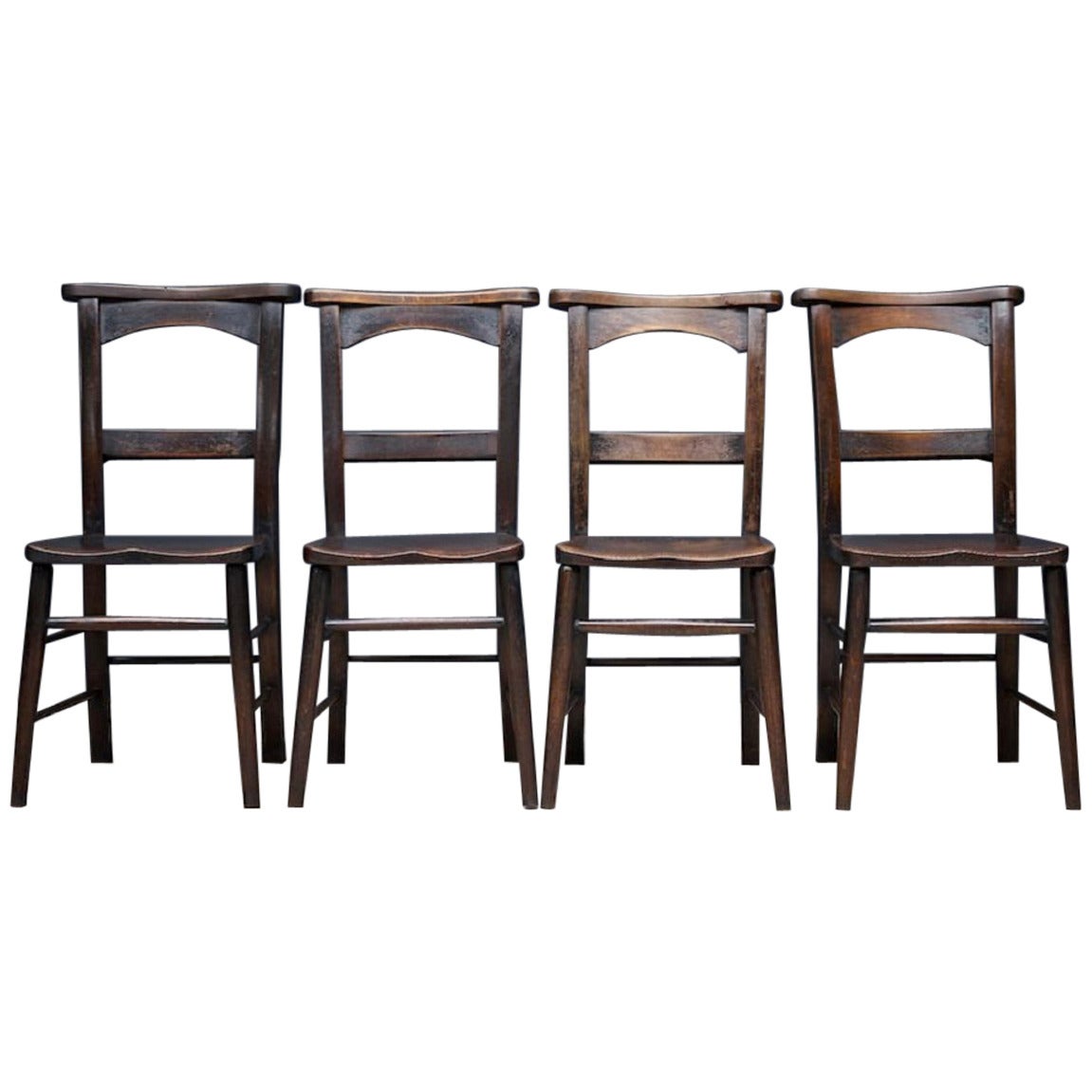 Black Painted Chapel Chairs at 1stDibs