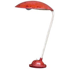 Vintage Painted Steel Lamp