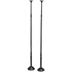 Tall Ebonized Wig Stands