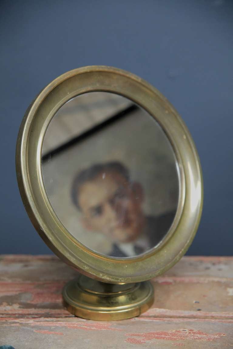 Small Brass Mirror