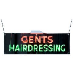 Vintage Gents Hairdressing Neon Sign