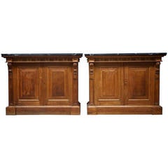 Two Pairs Of Oak Side Cabinets