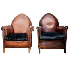 Gothic Leather Armchairs