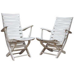 Pair Pool Side Chairs