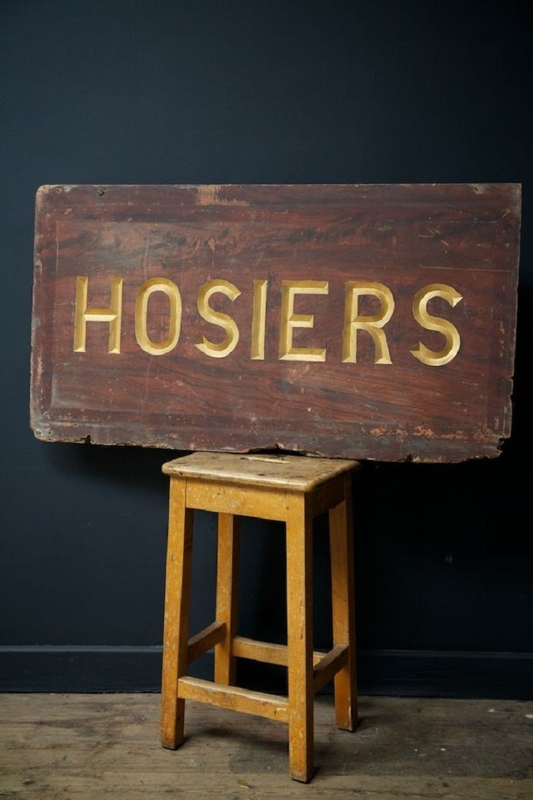 20th Century Hosier Trade Sign