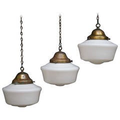 School House Opaline Pendants