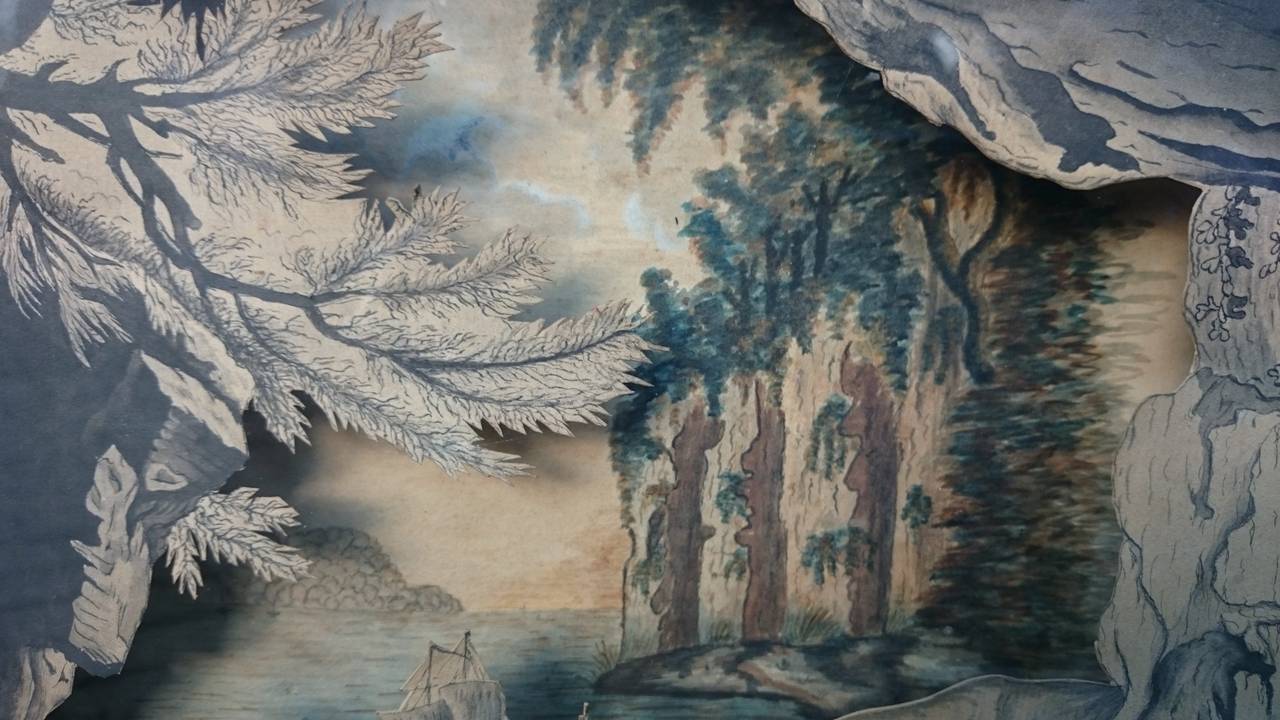 19th Century Diorama New World Island Maritime Scene at 1stDibs