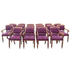 Antique Set of 16 Dining Arm Chairs