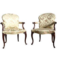 Pair of 18th Century Antique Library Chairs