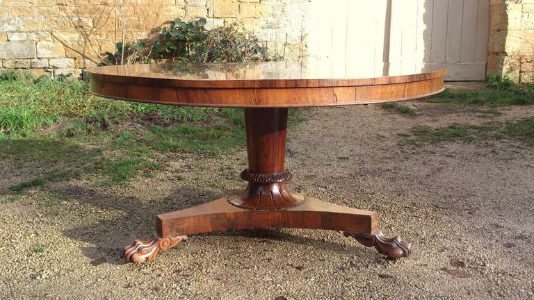 British Circular Antique Dining Table