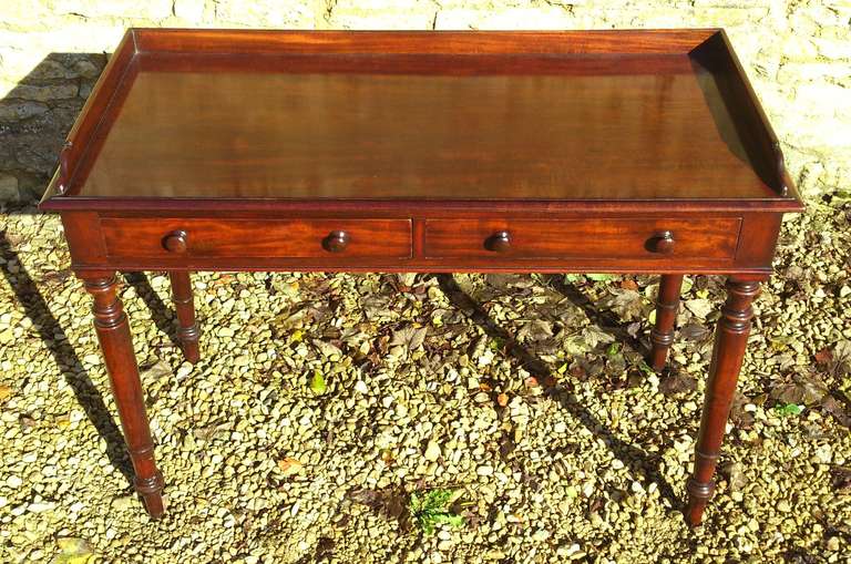 19th Century Antique Two Drawer Side Table