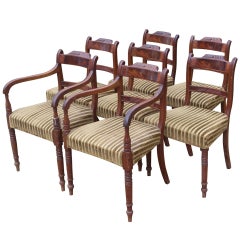 Set of 8 Mahogany Antique Dining Chairs