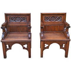 Pair of Antique Gothic Chairs