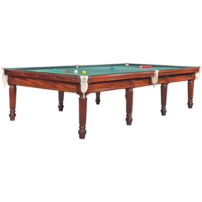 Antique Full Size Billiard / Snooker / Pool Table by ...