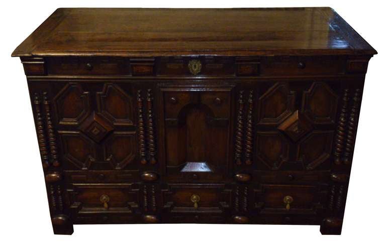 17th Century Antique Coffer / Mule Chest