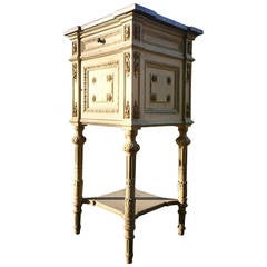 French Painted Bedside Cupboard / Pot Cupboard