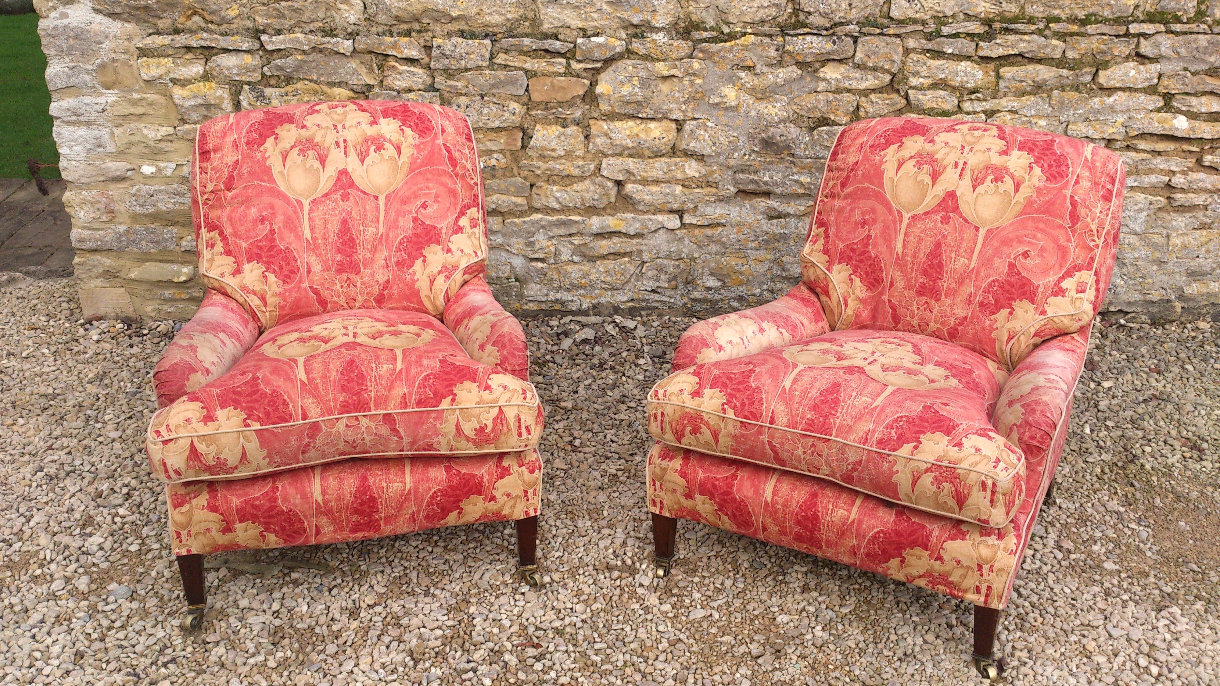 Pair of Howard and Sons Comfortable Armchairs