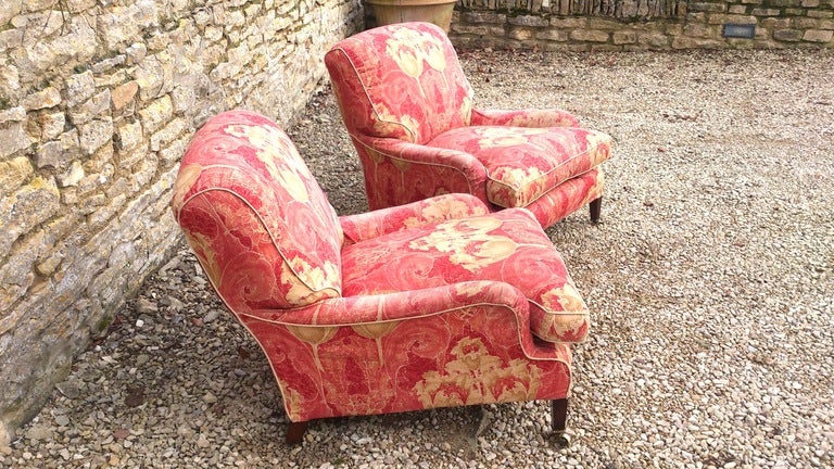 20th Century Pair of Howard and Sons Comfortable Armchairs