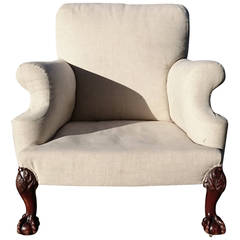 Large Georgian Revival Library Armchair